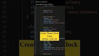 Create Theme Clock Using HTML | CSS | JS