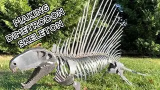 Making a full size steel Dimetrodon skeleton