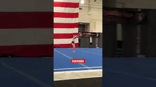 Gymnastics Tumbling 🤯💪Xcel Gold Floor #shorts #tumbling #gymnastics