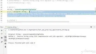 Python 1 Liner ways to Reverse a string