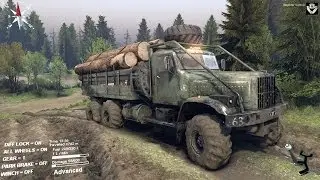 Spintires - Kraz delivering logs - Coast map