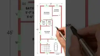 22x45 house plan| 2bhk plan #houseplan #house #housedesign #youtubevideo