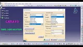 CATIA V5 PAD COMMAND - TAMIL
