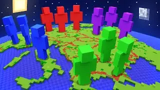 100 spelar ERÖVRAR Europa i Minecraft