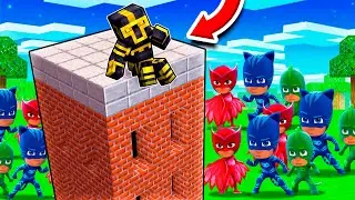 CONSTRUYE PARA SOBREVIVIR A PJ MASKS EN MINECRAFT 😱