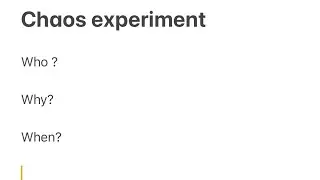 Chaos Testing | Chaos experiment