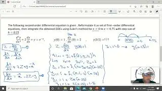 Higher ODEs Euler's  Methods  numerical  Methods