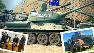 Static display tanks and reenactors from Aquino Tank Weekend 2024