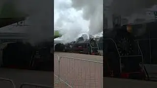 Святковий ретропоїзд Паровоз Єр798-71 на станції Київ Пасажирський