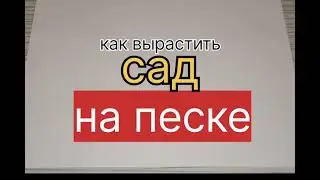 Как вырастить сад на песке