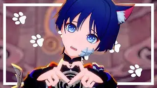 【MMD Genshin Impact】 キャットラビング 【Scaramouche】