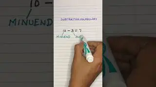 Subtraction ➖Vocabulary 😊 