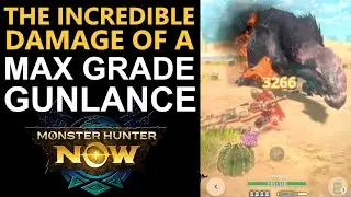 The Insane Damage Numbers Of A Max Shell Level G10 Long Bone Gunlance Monster Hunter Now MHNOW mh GL