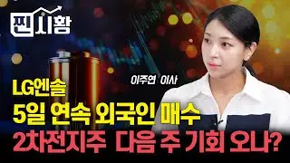 [#찐시황]  외국인 매수 몰린 LG엔솔, 2차전지주 다음 주가 기대된다! / 돈이 안도는 한국증시, 금투세가  답?ㅣ이주연 이사