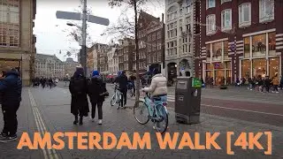 Amsterdam, The Netherlands 4K Walking Video | Fall in Amsterdam 2021
