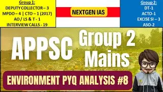 APPSC Group 2 Mains 2025: ENVIRONMENT PYQ ANALYSIS-8 #appsc #group2 #appscgroup2 #latestnewsappsc