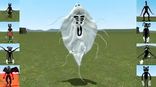 STRANGE NEW LIFE FORM from TREVOR HENDERSON vs CARTOON MONSTERS in Garry's Mod GMod