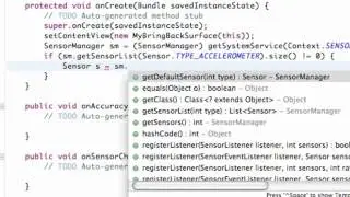 Android Application Development Tutorial   126   Setting up Sensor Manager