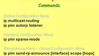Cisco Routers:  Multicast - Sparse Mode - Auto RP