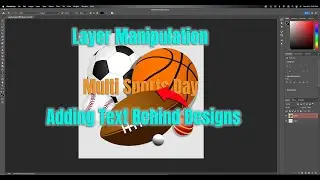 Layer Manipulation, adding text behind objects.