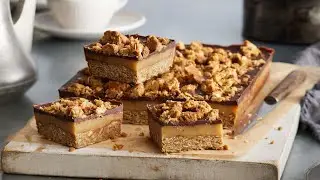 ANZAC biscuit chocolate caramel slice