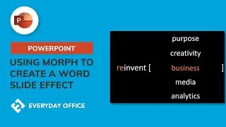 Morph Transition Wordslide Effect