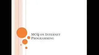 MCQ's on Internet Programming