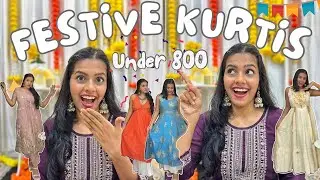Affordable Festive Kurtis Under ₹800 | Midi Style | Shruti Kothari | Styling tips#ethnicwear#fashion