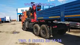 КАМАЗ 43118 с КМУ палфингер с телегой НЕФАЗ 9334