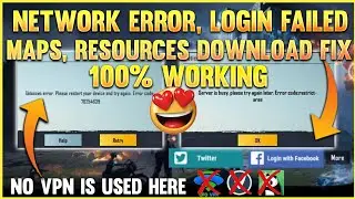 Pubg Mobile Network Error Login failed,Maps Download Problem Fix Without VPN | Loading screen fix😍