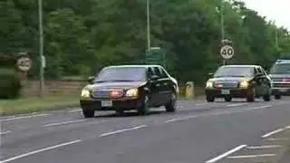 President George W. Bush protests & leaving Belfast