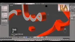 how to add arbic text in blender 3d part02-method02-no internet required-offline