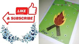Lohri Card Making | Lohri Greeting Card | Easy Lohri Card | DIY Lohri greeting card @BRAINLESSLY_
