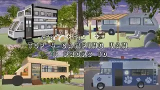 TOP 4 CAMPING VAN + PROPS ID | SAKURA SCHOOL SIMULATOR