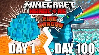 I Survived 100 Days as a FIRE DRAGON in HARDCORE Minecraft