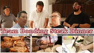 Tomahawk Steak Dinner: Team Cooking in Airbnb #steakdinner #teamwork #tomahawksteak