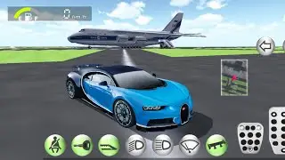 3D driving class - car simulator | Bugatti free ride in airport #androidgames