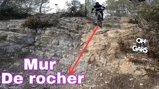 VTT PUR FREERIDE passage technnique mur rochers & cailloux