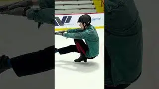 Longest duration ice skating doing a teapot #shorts