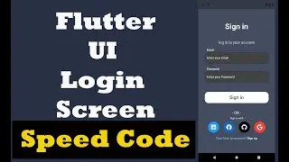Flutter UI Login Screen | Speed Code