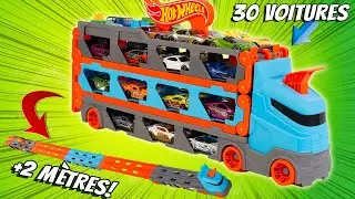 Camion Hot Wheels Super Transporteur Extensible 30 Voitures et 2 mètres de piste!