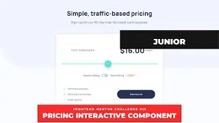 Pricing Interactive Component | Vanilla JS and SASS