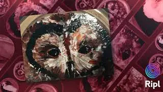 Barn Owl & Penguin Art Designs – 2 Pieces Set of Hand-painted Glass Coasters