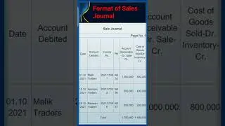 Mastering Accounting || Format of Sales Journal