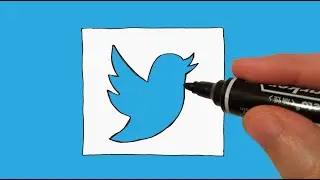 How to Draw Twitter-logo
