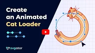 Create an Animated Cat Loader with Stroke Dash and Rotation | SVGator