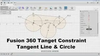 Fusion 360 Tangent Line | Fusion 360 Tangent Constraint