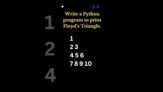 Floyd's triangle using python