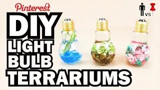 DIY Light Bulb Terrariums - Man Vs Pin - Pinterest Test #56