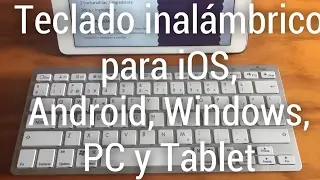 Teclado inalámbrico iPad, iPhone, iMac, Galaxy, tablet android, ordenador...